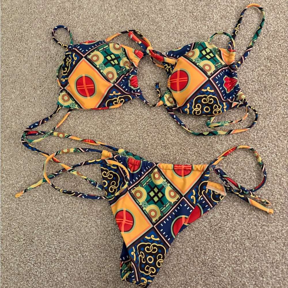 Target Multicolor Geometric Bikini Set